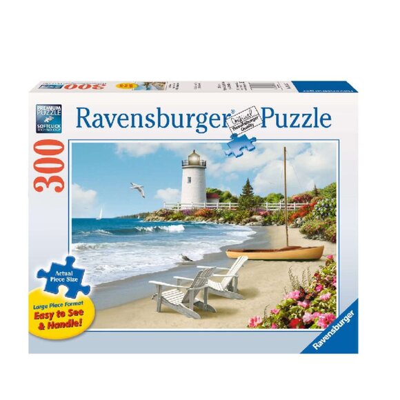New sealed Ravensburger 300 pcs Large Format Puzzle-Sunlit Shores - Picture 1 of 13